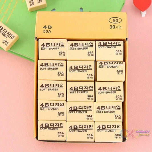 4B Erasers 30 Pack Erasers Yellow Erasers for Kids - infinityexculsivestore.com