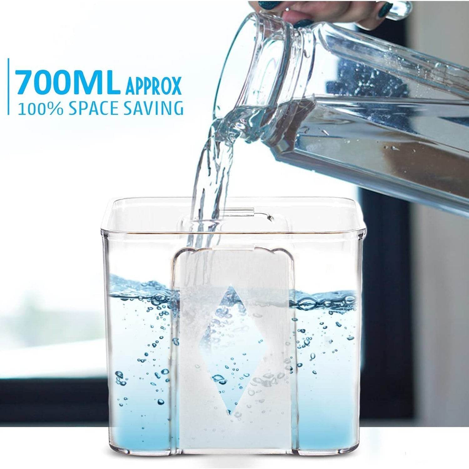 4Pc Square Container 700Ml Used For Storing Types Of Food Stuffs And Items. - infinityexculsivestore.com