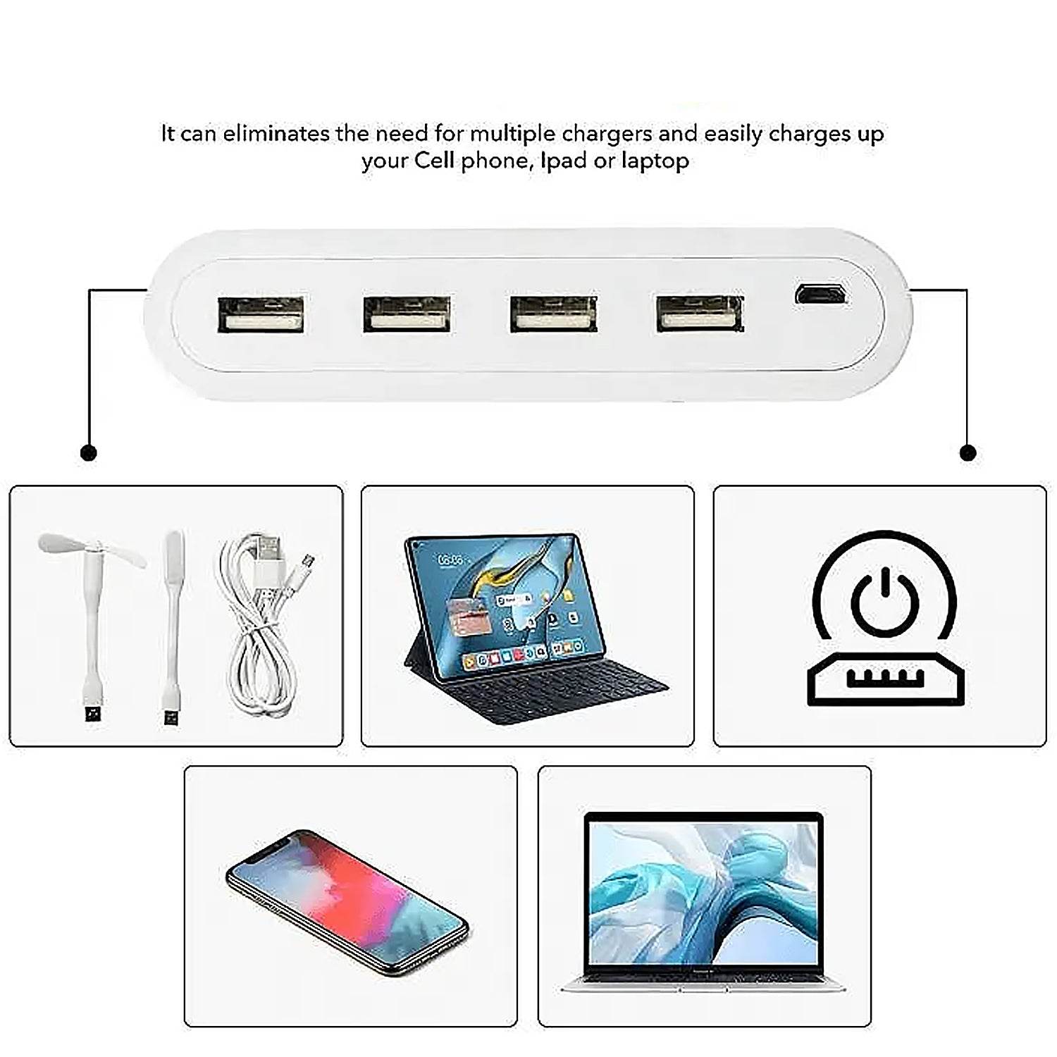 4in1 hub is USB For Pen drive, Mouse, Keyboards, Camera, Mobile, Tablet, PC, Laptop, TV, Study table, CHARGING Extension HUB Portable (1 pc) - infinityexculsivestore.com