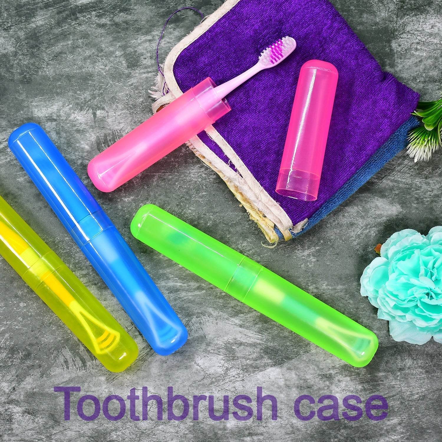 4pc Plastic Toothbrush Cover, Anti Bacterial Toothbrush Container - Tooth Brush Travel Covers, Case, Holder, Cases - infinityexculsivestore.com