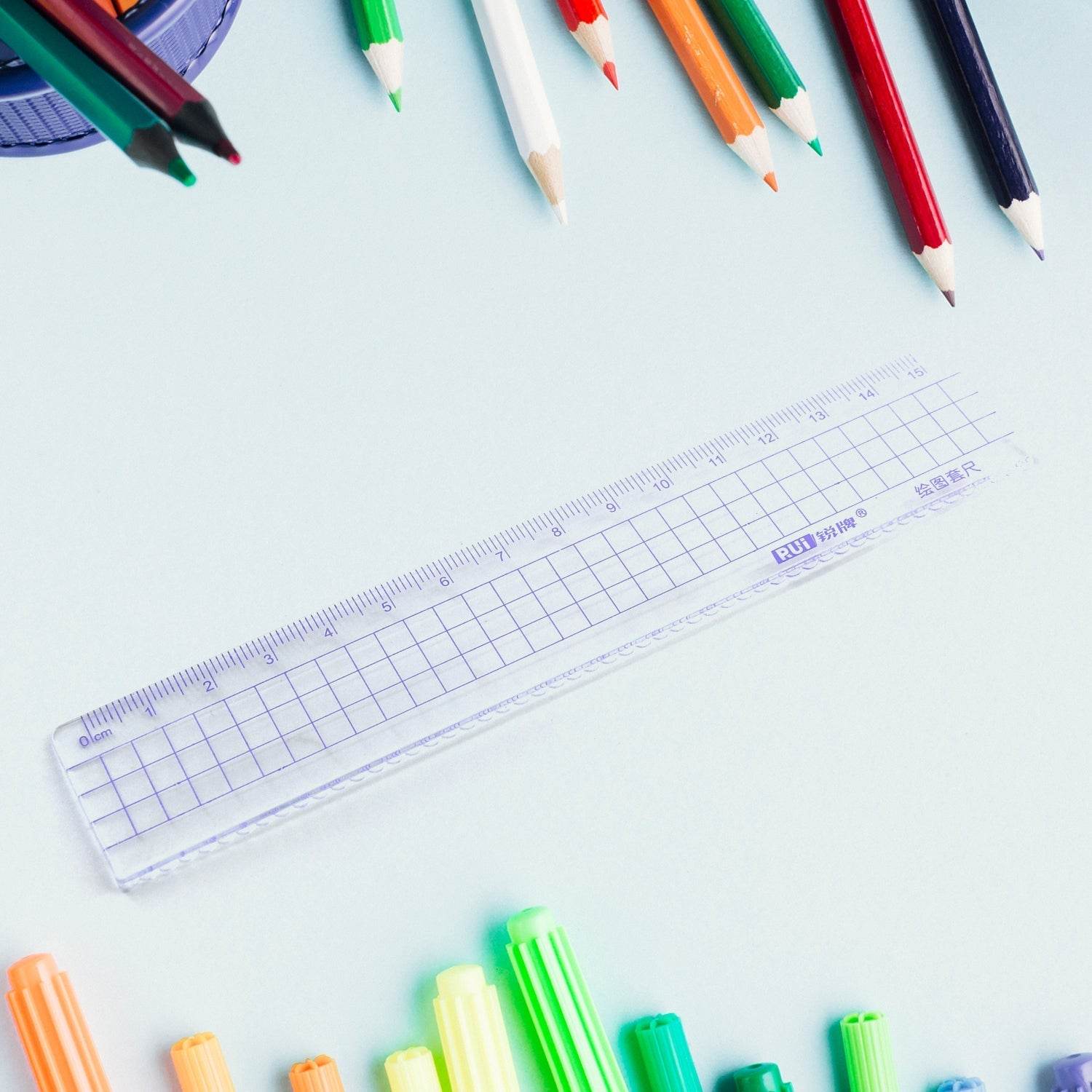 4pcs Ruler Suit Stationery Set for School Student Office ,Draft Rulers for School Office Supplies and Supplies-High School - infinityexculsivestore.com