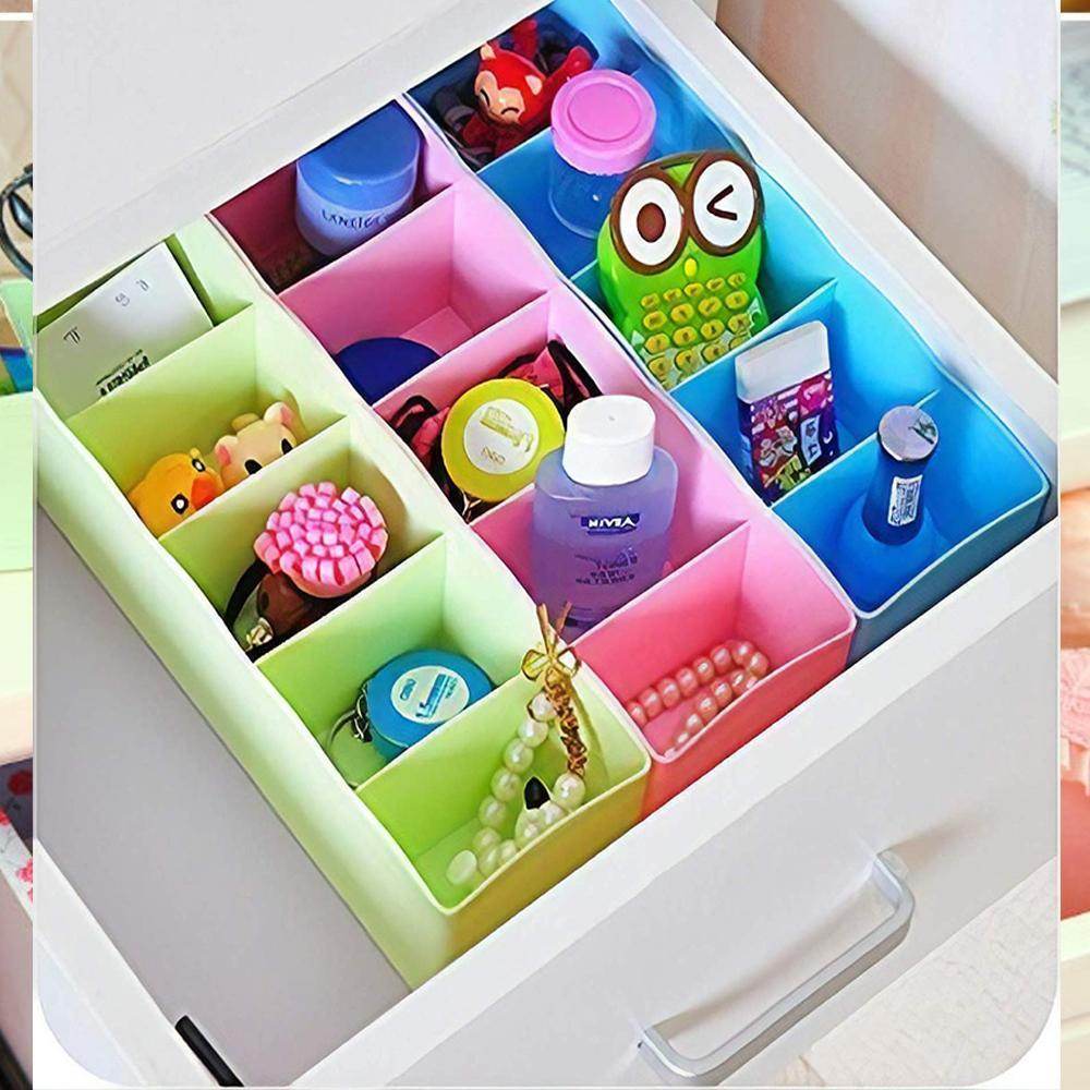 5 Compartments Socks / Handkerchief / Underwear Storage Box Socks Drawer Closet Organizer Storage Boxes (pack of 2) - infinityexculsivestore.com