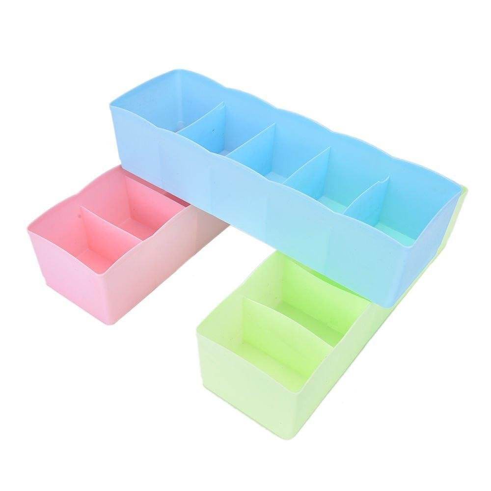 5 Compartments Socks / Handkerchief / Underwear Storage Box Socks Drawer Closet Organizer Storage Boxes (pack of 2) - infinityexculsivestore.com
