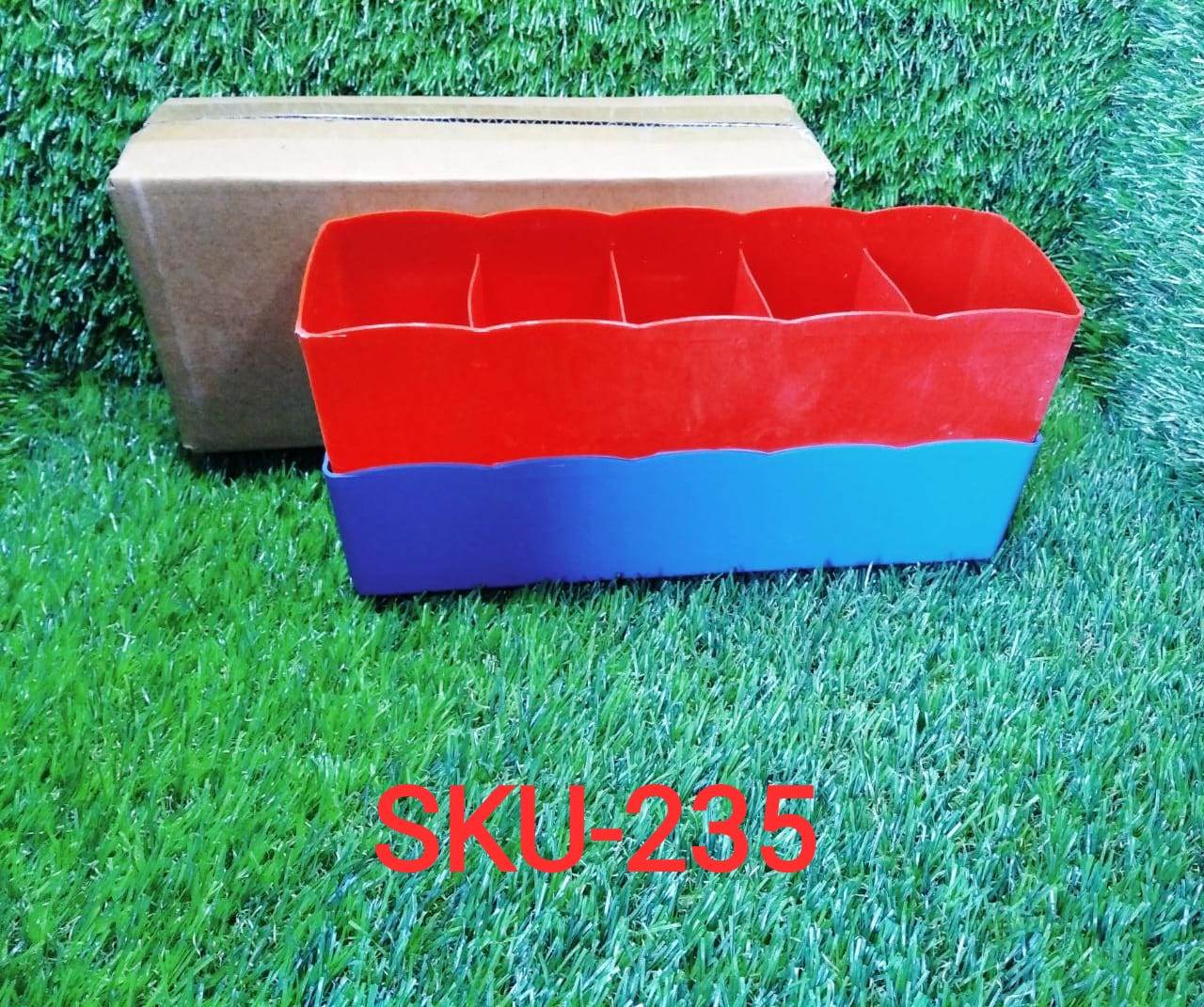5 Compartments Socks / Handkerchief / Underwear Storage Box Socks Drawer Closet Organizer Storage Boxes (pack of 2) - infinityexculsivestore.com