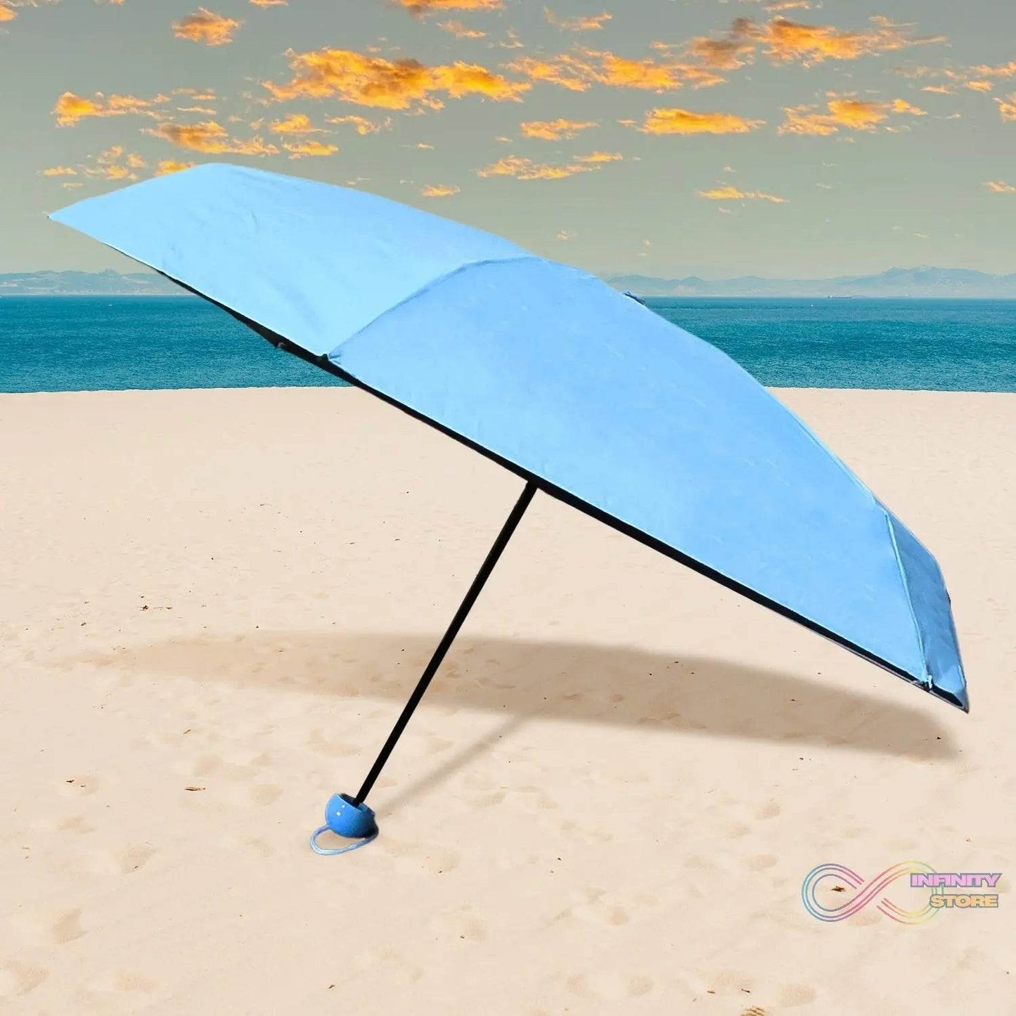 5 Fold Manual Open Umbrella With Capsule Case (1 Pc) - infinityexculsivestore.com