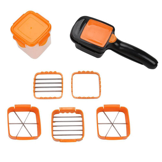 5 In 1 Nicer Dicer used for cutting and shredding of various types of food stuff in all kitchen purposes. - infinityexculsivestore.com