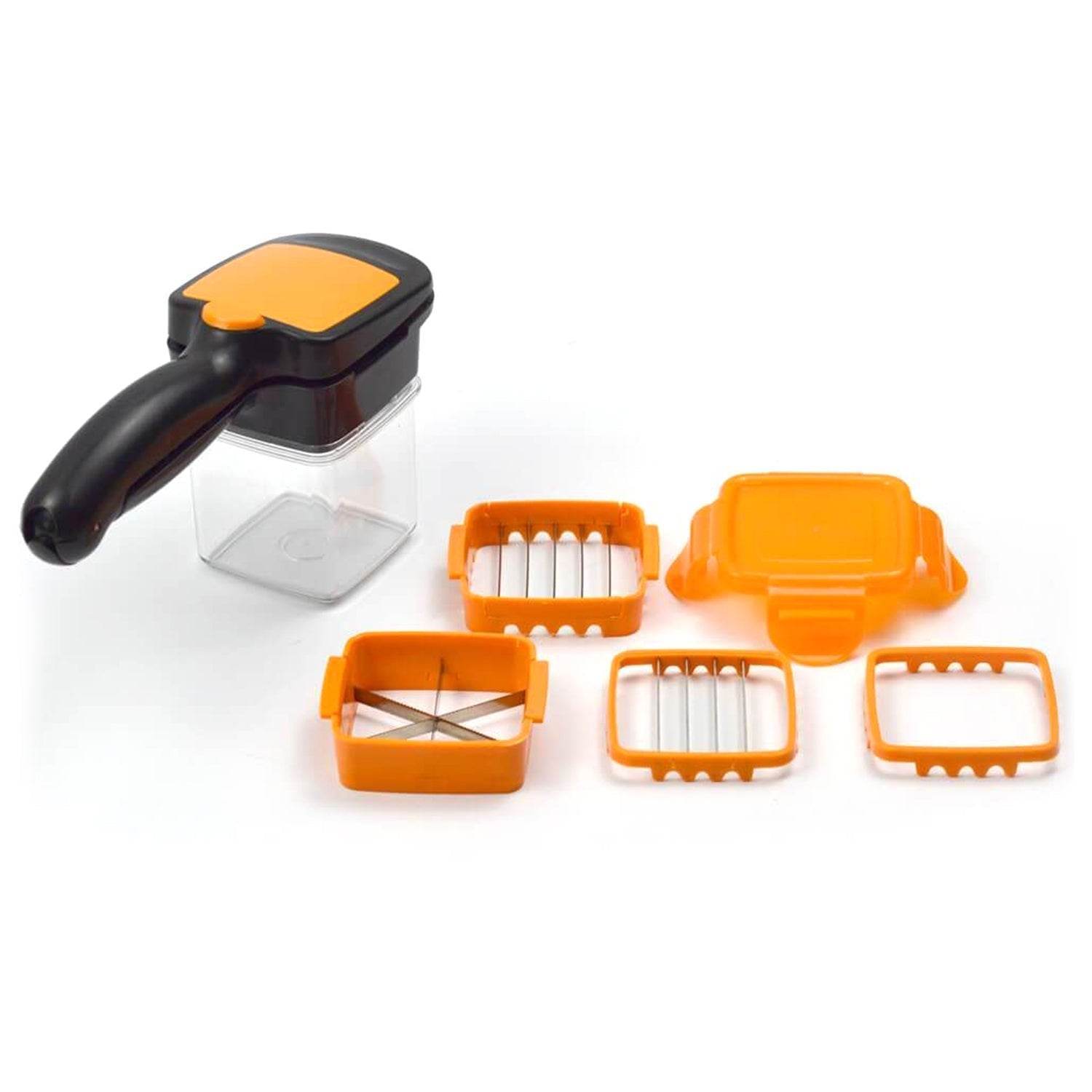 5 In 1 Nicer Dicer used for cutting and shredding of various types of food stuff in all kitchen purposes. - infinityexculsivestore.com