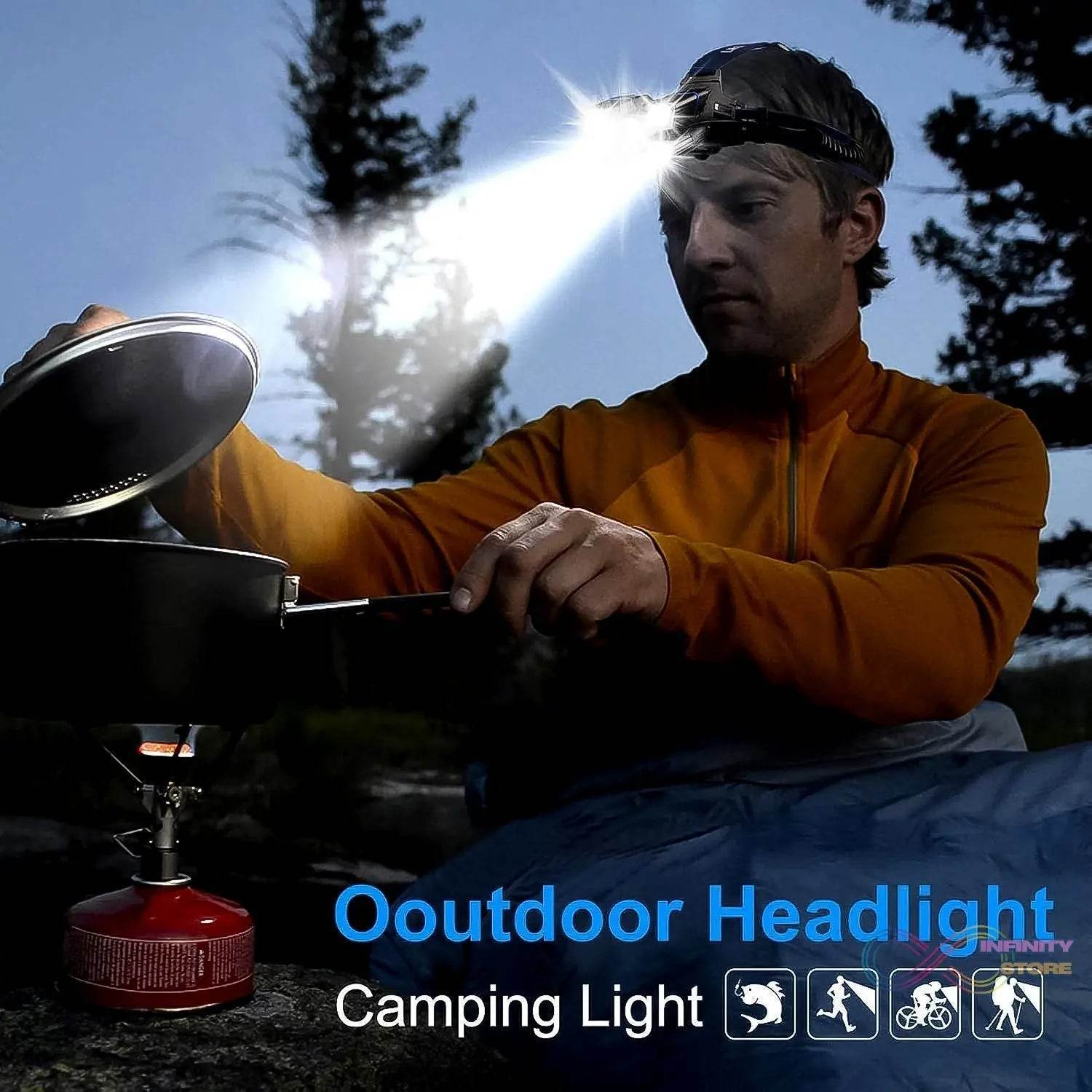 5 LED Headlamp USB Rechargeable Head Light (1 Pc) - infinityexculsivestore.com