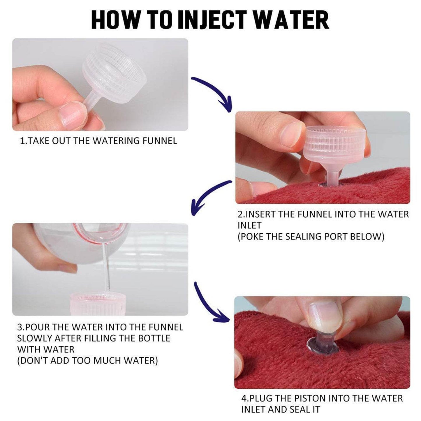 5 Pc Hot Water Bag in Water Stopper used as a stopper while injecting nails on walls etc. - infinityexculsivestore.com