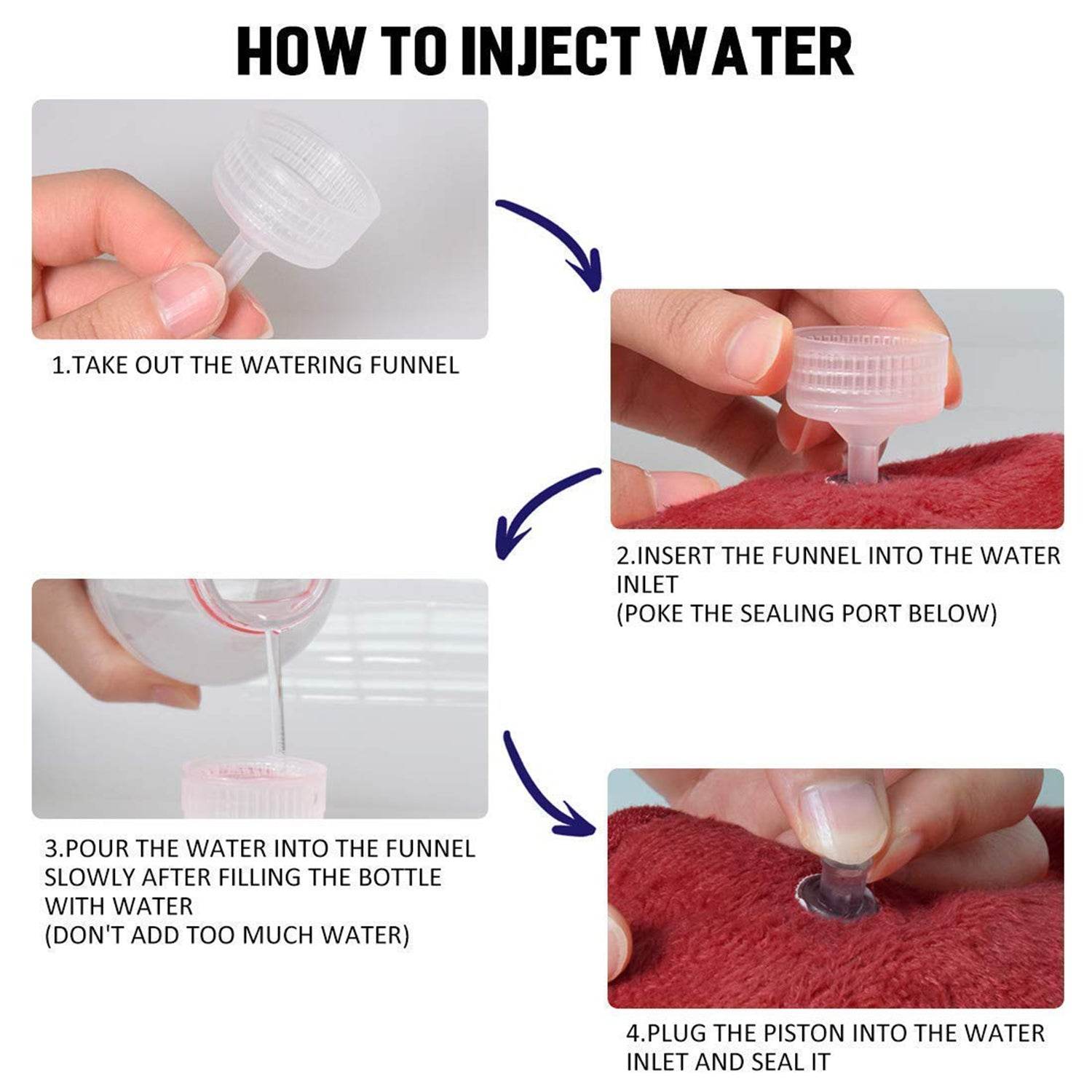 5 Pc Hot Water Bag in Water Stopper used as a stopper while injecting nails on walls etc. - infinityexculsivestore.com