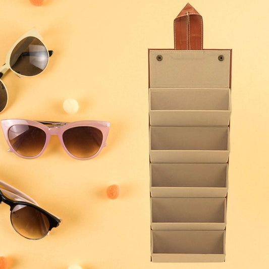 5 Slots Sunglasses Organizer Box, Glass Holder Box, spectacle case of sunglasses, Specs case, Foldable Travel Glasses Case Storage (1 Pc) - infinityexculsivestore.com
