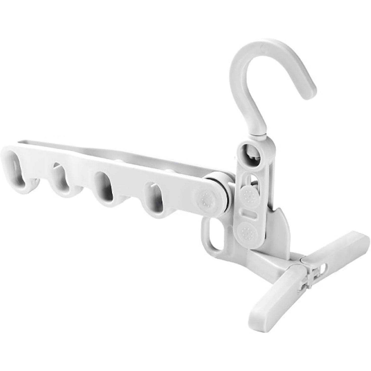 5 holes foldable clothes Hanger, travel clothes hanger, multifunctional clothes hanger, space-saving wall holder, clothes rack, robust clothes hanger for travel, indoors. - infinityexculsivestore.com
