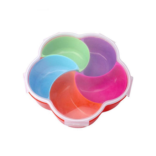 5Compartments Party Food Storage Snack Nuts Box For Peanuts Fruits and Candy Box For Home & Kitchen Use - infinityexculsivestore.com