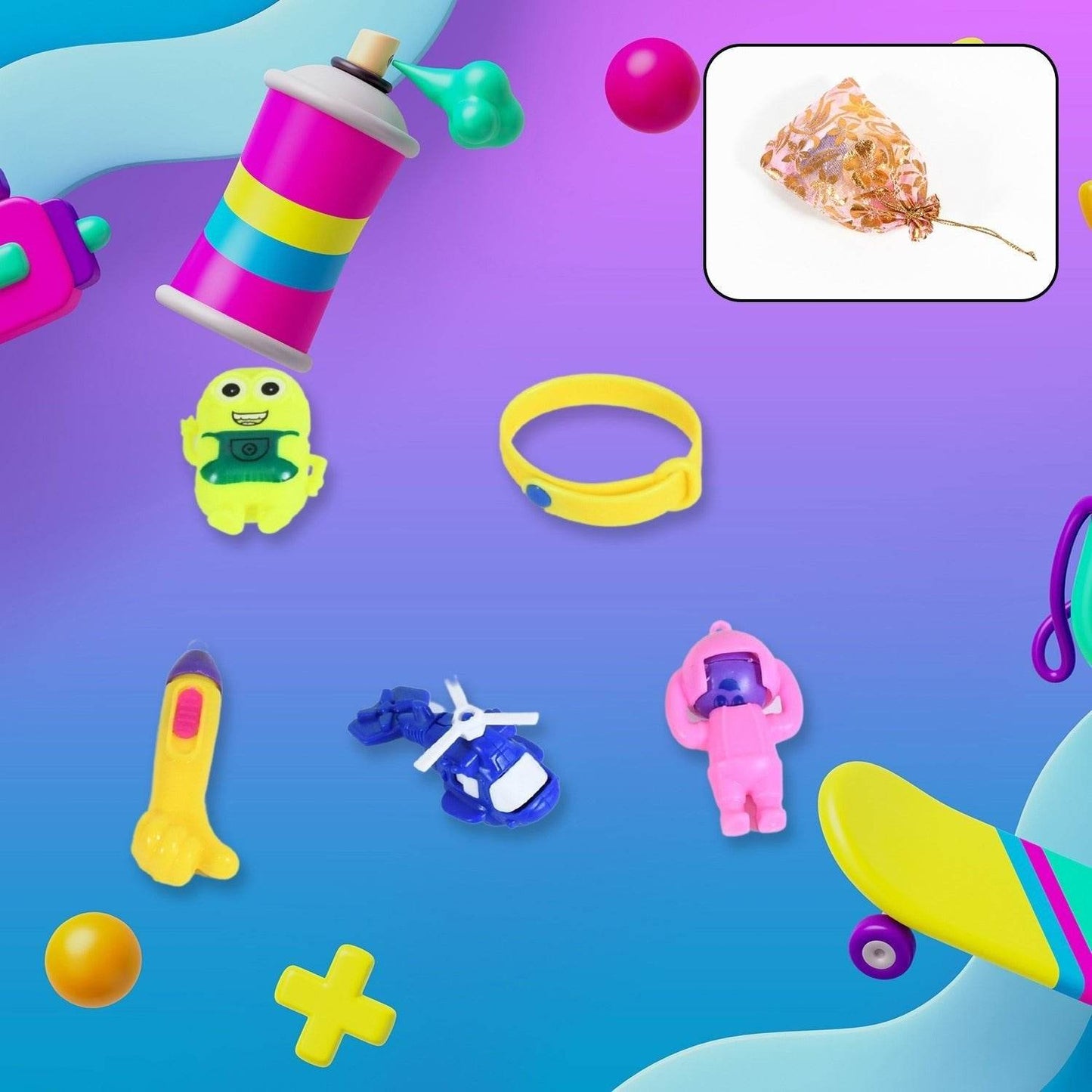 5Pc Toy Combo Kids Best Gift Set Combo Attractive & Unique Toy Combo 5Pc Colorful Toy Combo With Potli Bag - infinityexculsivestore.com