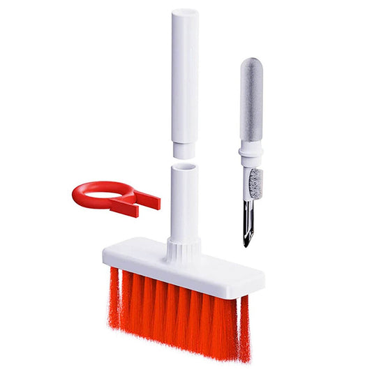 5in1 Multi - Function Soft Dust Clean Bush for Computer Cleaning, with Corner Gap Duster Keycap Puller Remover for Gamer Pc (White) - infinityexculsivestore.com