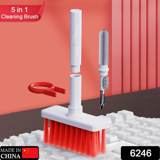 5in1 Multi - Function Soft Dust Clean Bush for Computer Cleaning, with Corner Gap Duster Keycap Puller Remover for Gamer Pc (White) - infinityexculsivestore.com