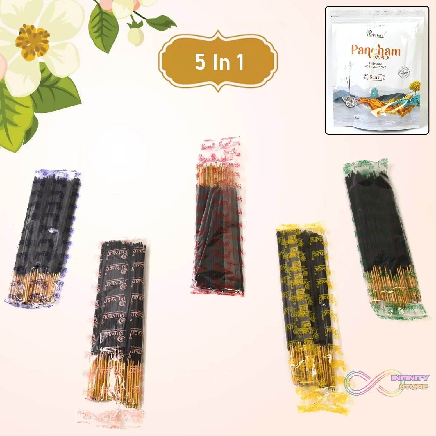 5in1 Pancham Premium Agarbatti / Incense Sticks (450 GM) - infinityexculsivestore.com