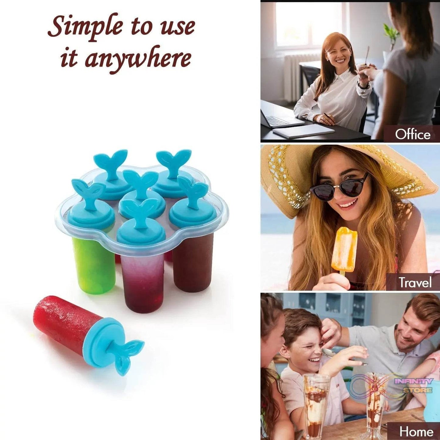 6 Cavity Ice Candy Maker For Making Ice Candies And All Easily. - infinityexculsivestore.com