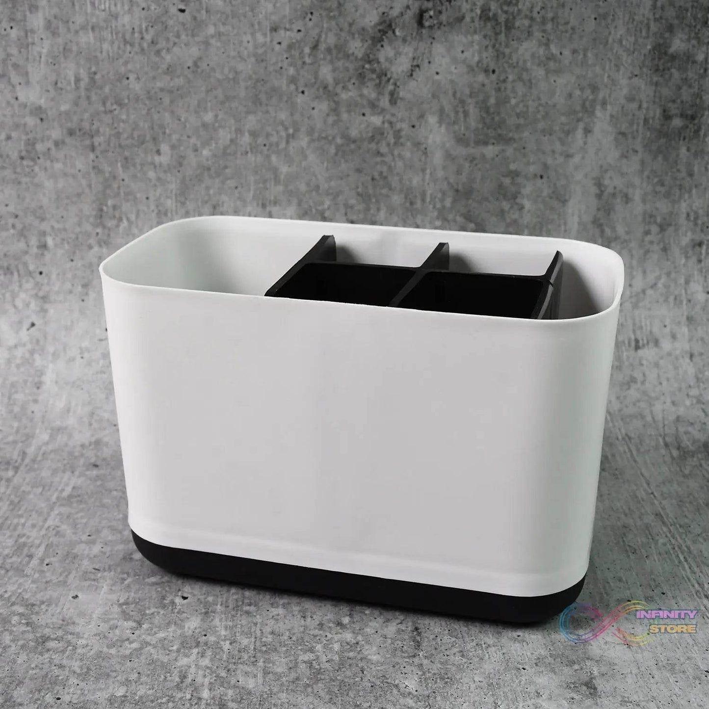 6 Compartment Multi Purpose Organizer Toothbrush Holder Stand Plastic Caddy (1 Pc) - infinityexculsivestore.com