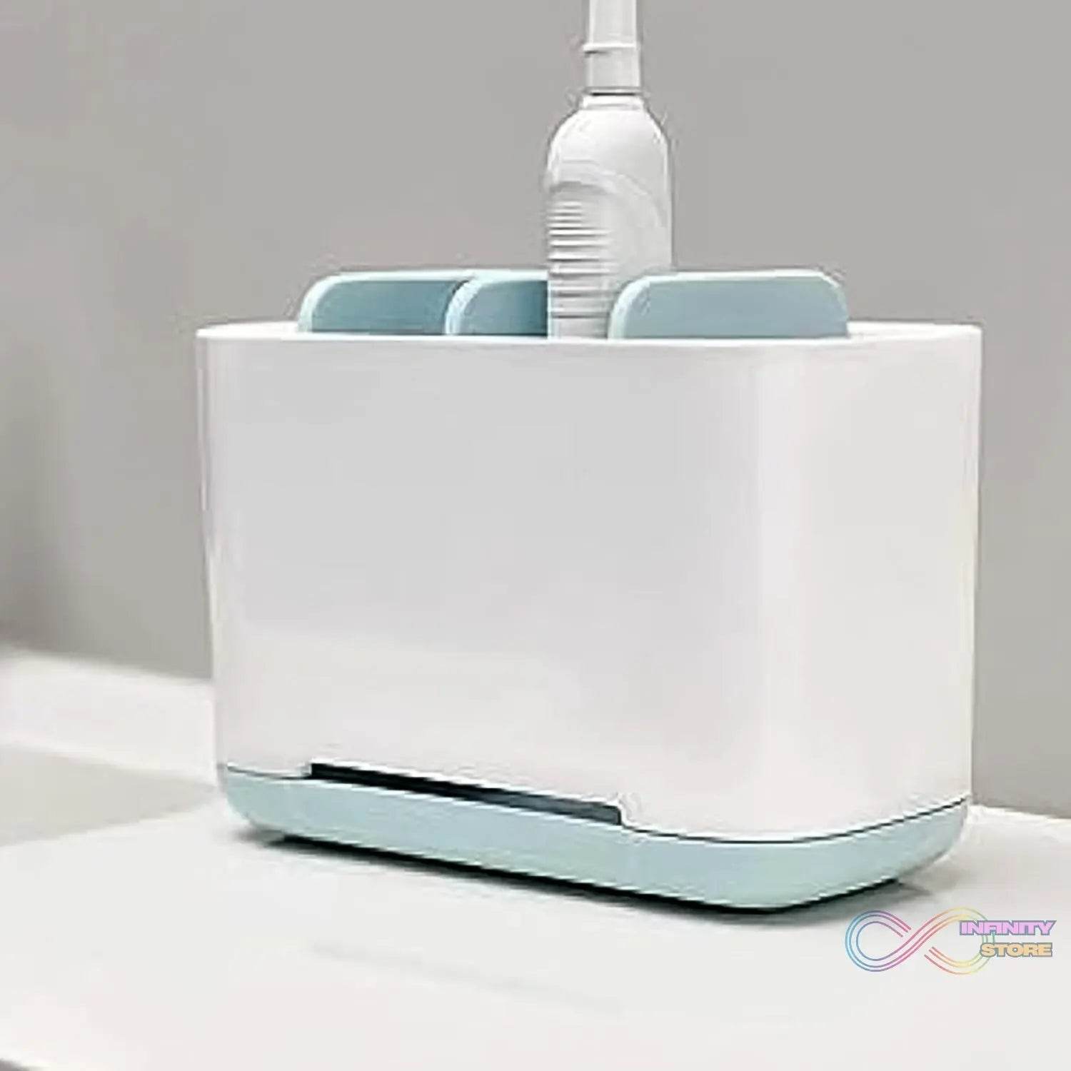 6 Compartment Multi Purpose Organizer Toothbrush Holder Stand Plastic Caddy (1 Pc) - infinityexculsivestore.com