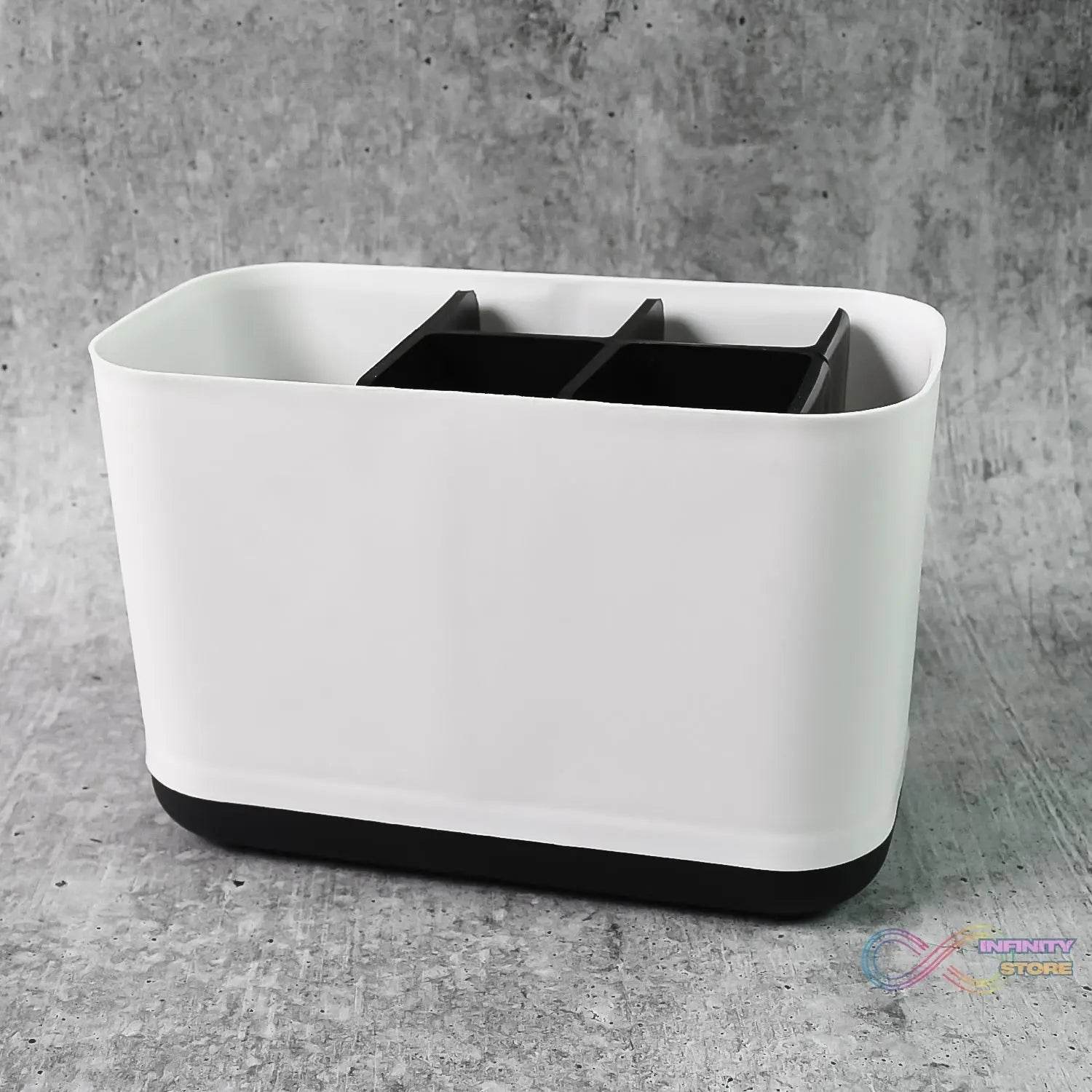 6 Compartment Multi Purpose Organizer Toothbrush Holder Stand Plastic Caddy (1 Pc) - infinityexculsivestore.com