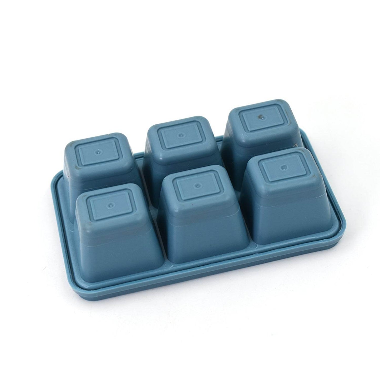 6 Grid Silicone Ice Tray Used In All Kinds Of Places Like Household Kitchens For Making Ice From Water And Various Things And All With Color Box (1 Pc) - infinityexculsivestore.com