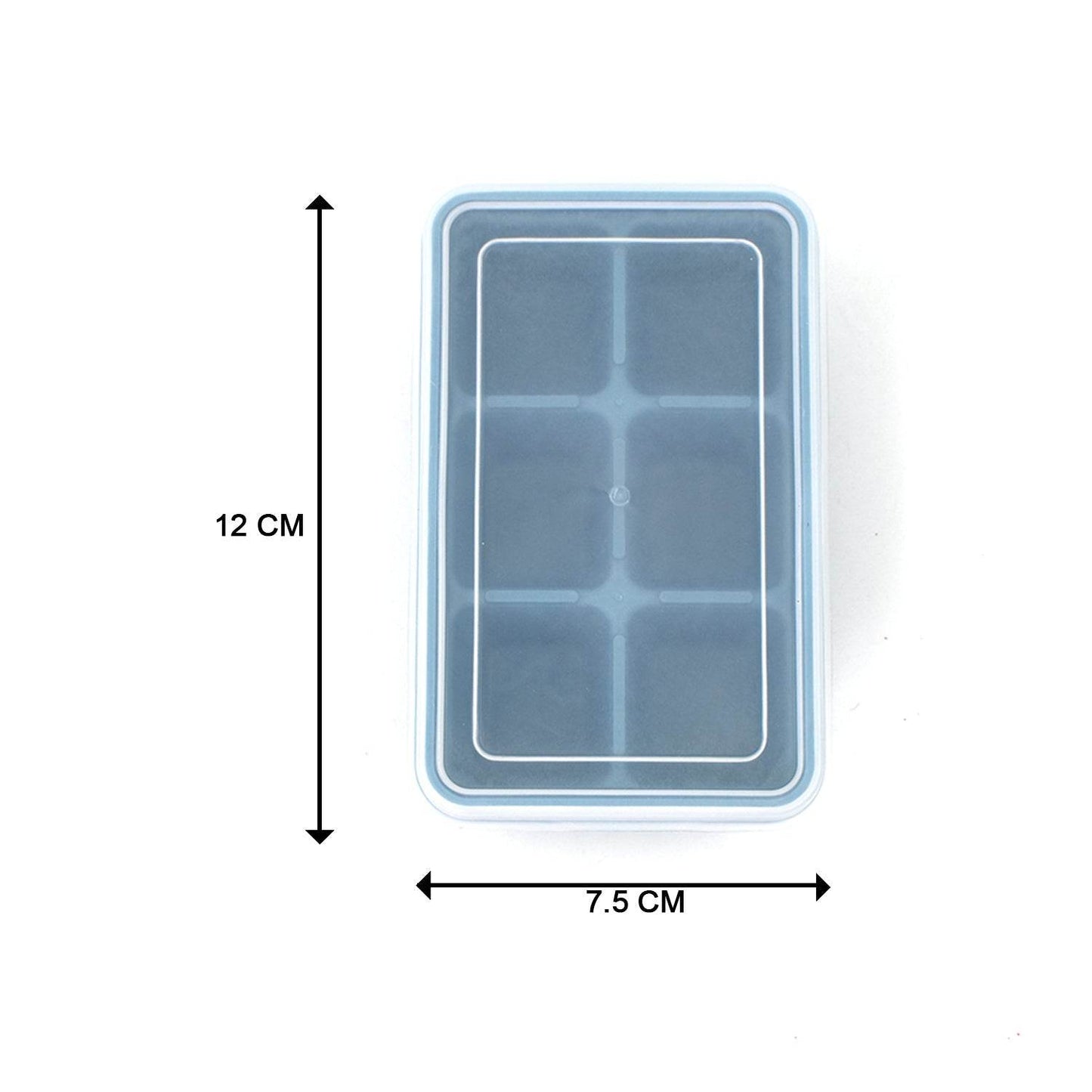 6 Grid Silicone Ice Tray Used In All Kinds Of Places Like Household Kitchens For Making Ice From Water And Various Things And All With Color Box (1 Pc) - infinityexculsivestore.com