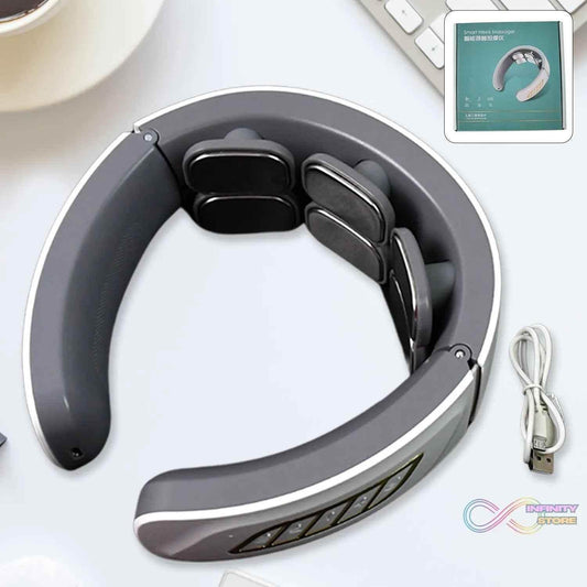 6 Heads Smart Electric Neck and Back Pulse Massager Wireless (1 Pc) - infinityexculsivestore.com