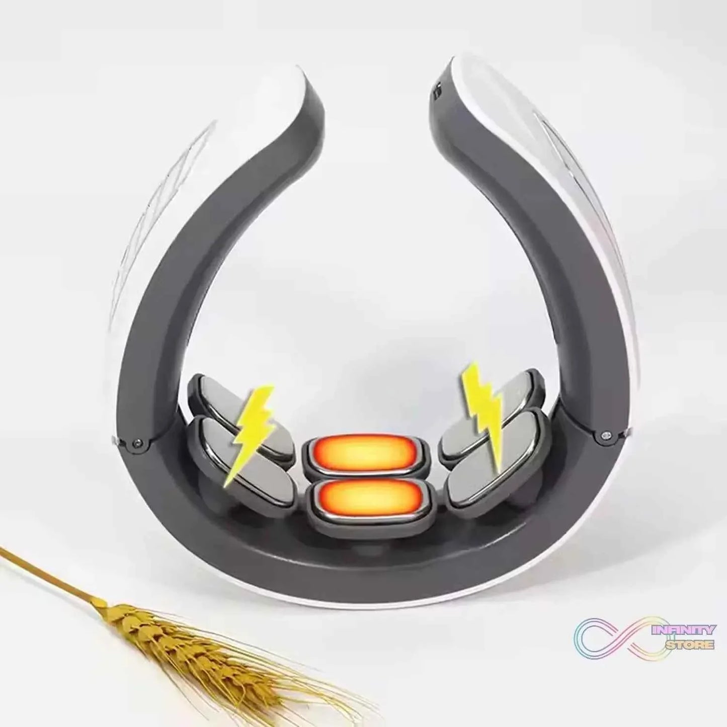 6 Heads Smart Electric Neck and Back Pulse Massager Wireless (1 Pc) - infinityexculsivestore.com