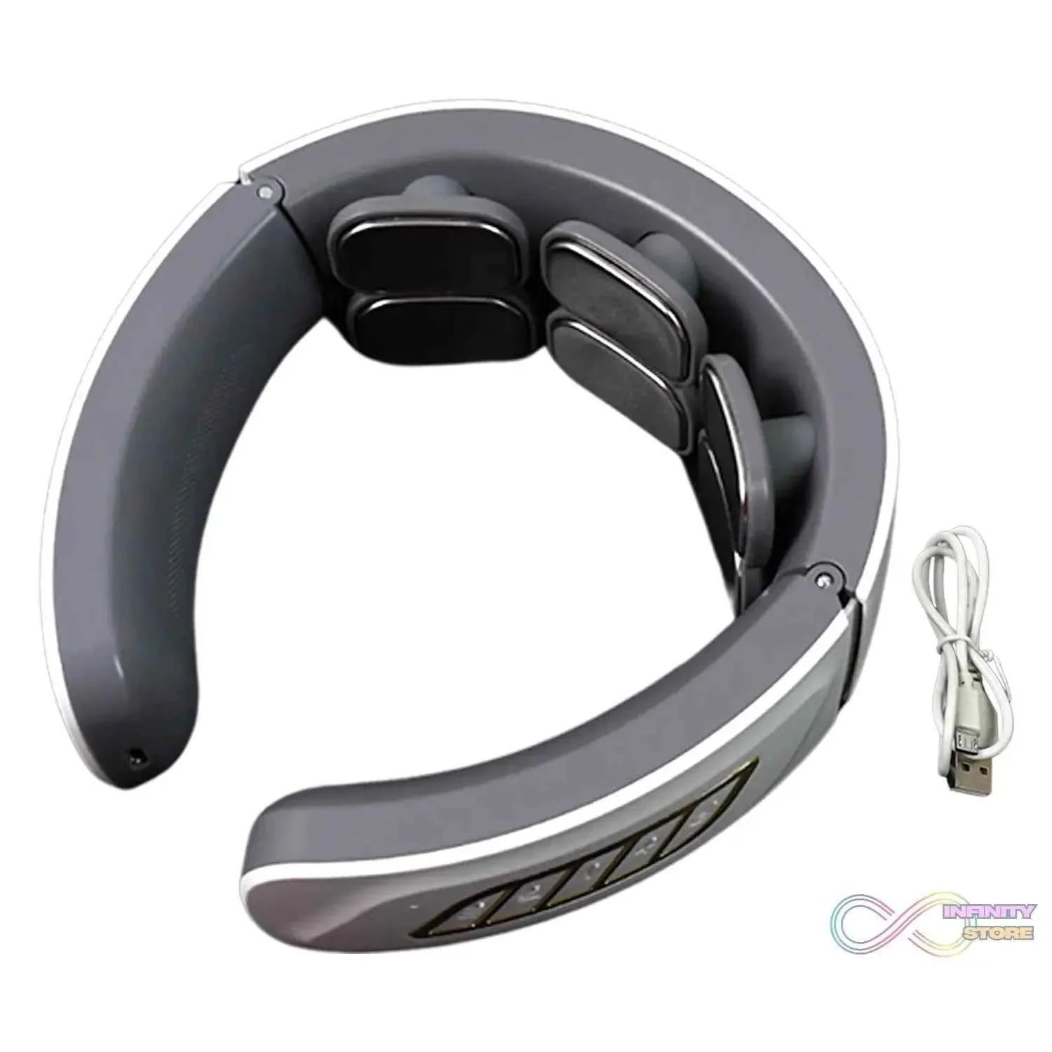 6 Heads Smart Electric Neck and Back Pulse Massager Wireless (1 Pc) - infinityexculsivestore.com