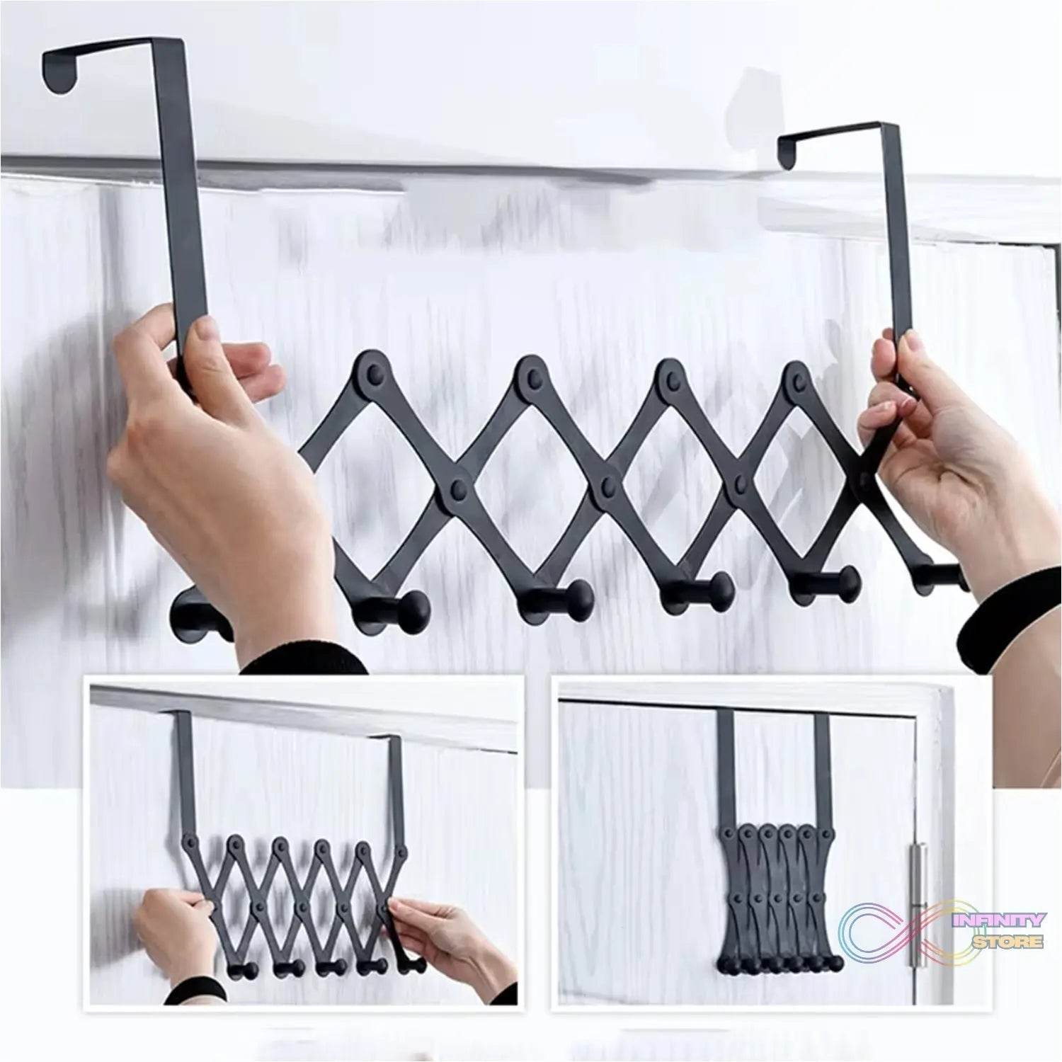 6 Hook Door Hanger, Steel Coat Rack (1 Pc) - infinityexculsivestore.com
