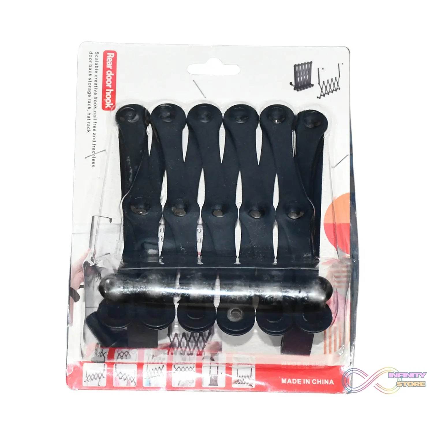 6 Hook Door Hanger, Steel Coat Rack (1 Pc) - infinityexculsivestore.com