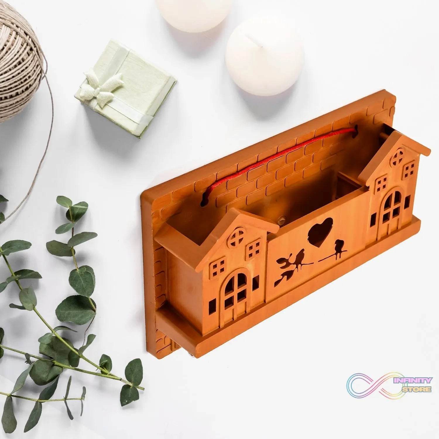 6 - Hook Wooden Key Holder for Entryway, Kitchen & Office - infinityexculsivestore.com