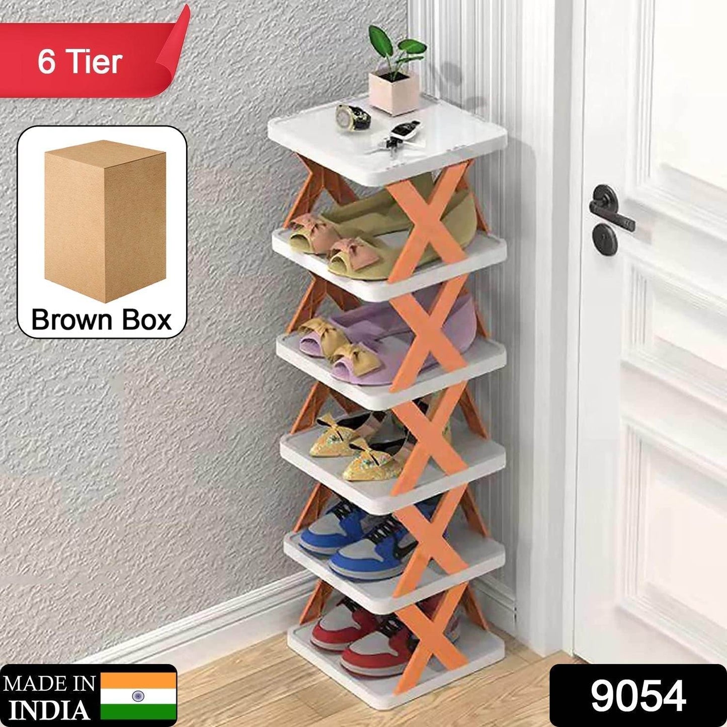 6 Layer Foldable Shoe Rack, Portable Storage Organizer for Home & Office - infinityexculsivestore.com