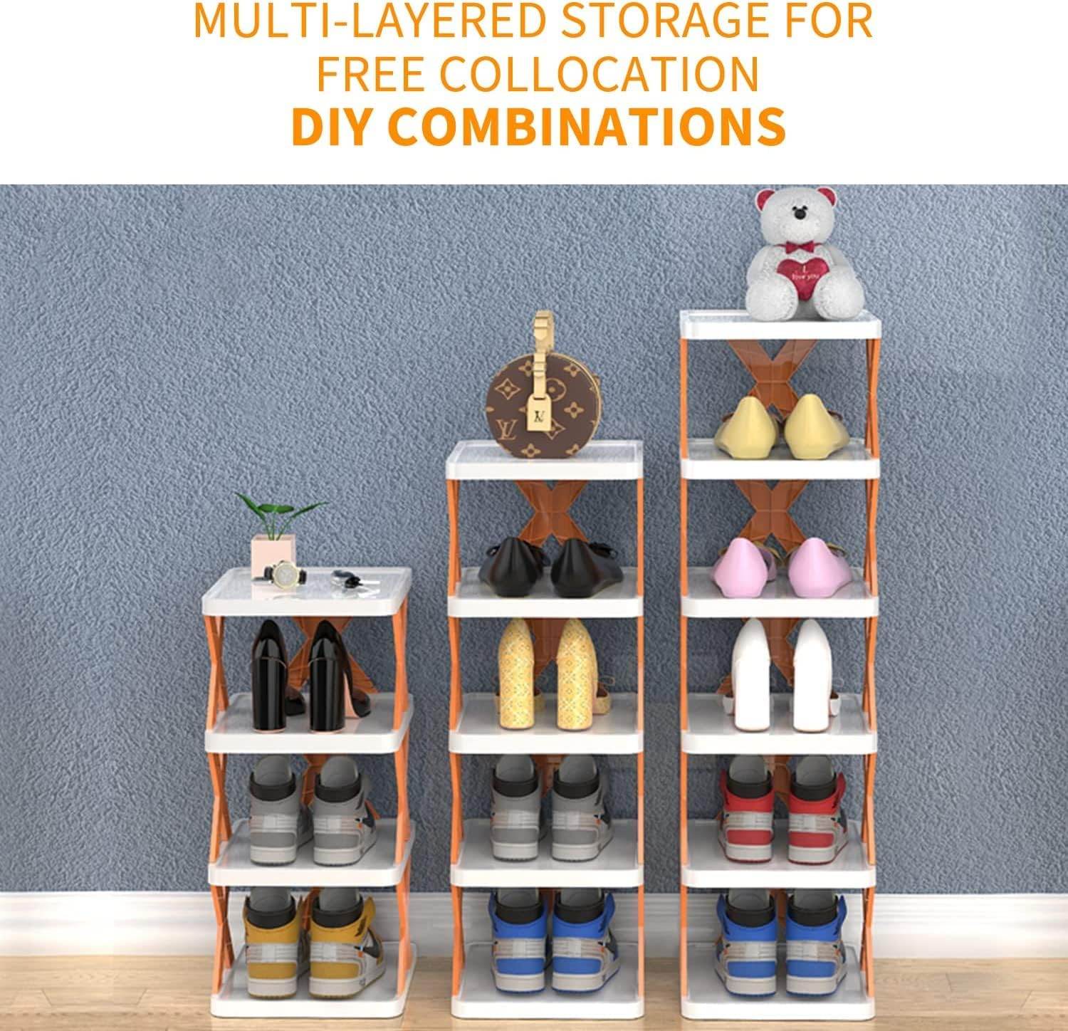 6 Layer Foldable Shoe Rack, Portable Storage Organizer for Home & Office - infinityexculsivestore.com