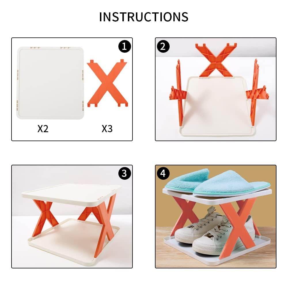 6 Layer Foldable Shoe Rack, Portable Storage Organizer for Home & Office - infinityexculsivestore.com