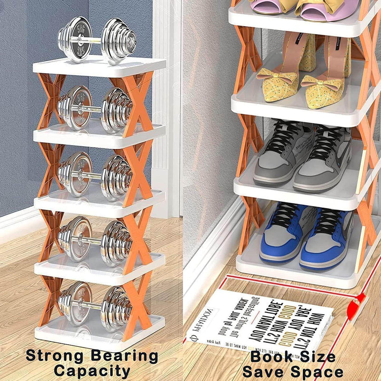 6 Layer Foldable Shoe Rack, Portable Storage Organizer for Home & Office - infinityexculsivestore.com
