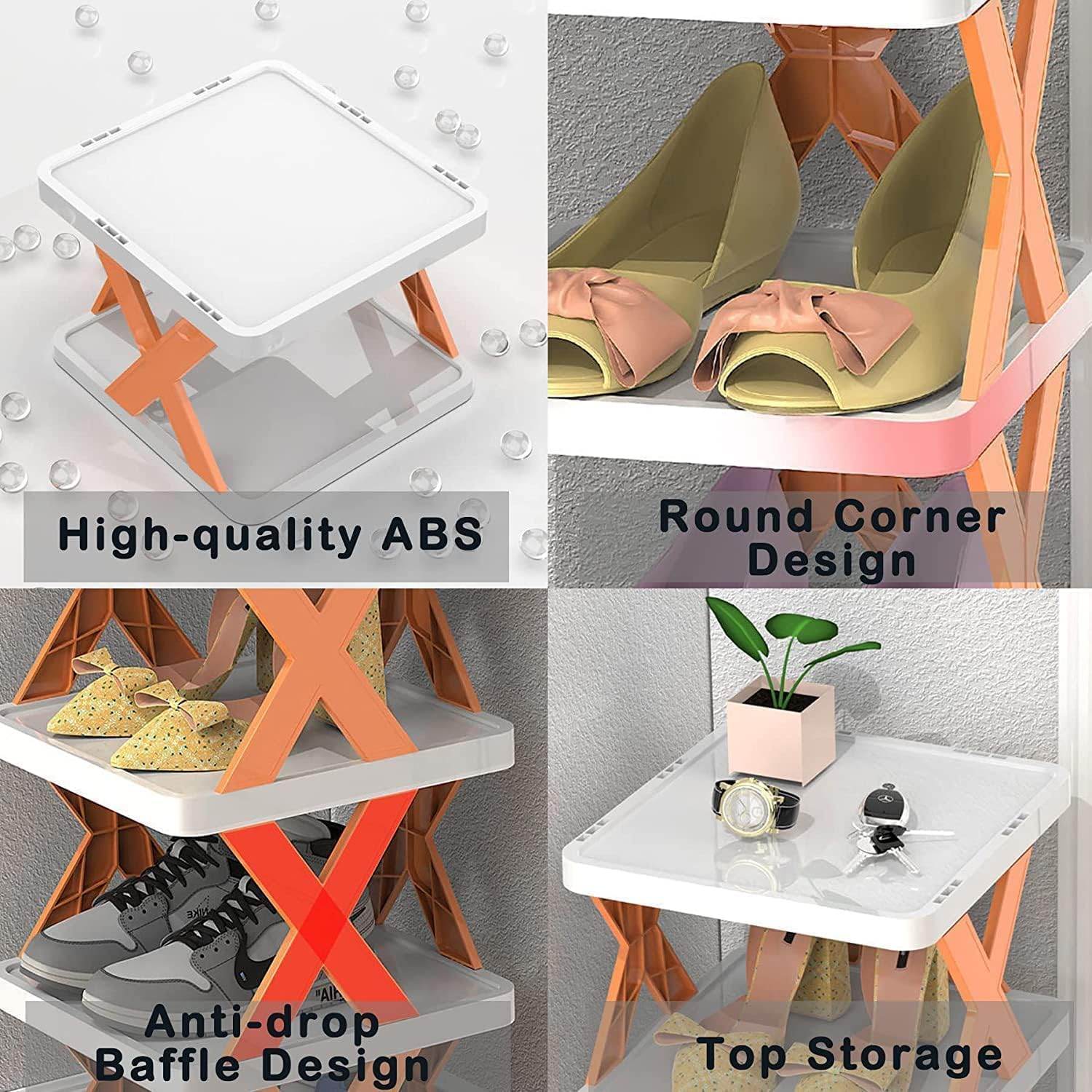 6 Layer Foldable Shoe Rack, Portable Storage Organizer for Home & Office - infinityexculsivestore.com