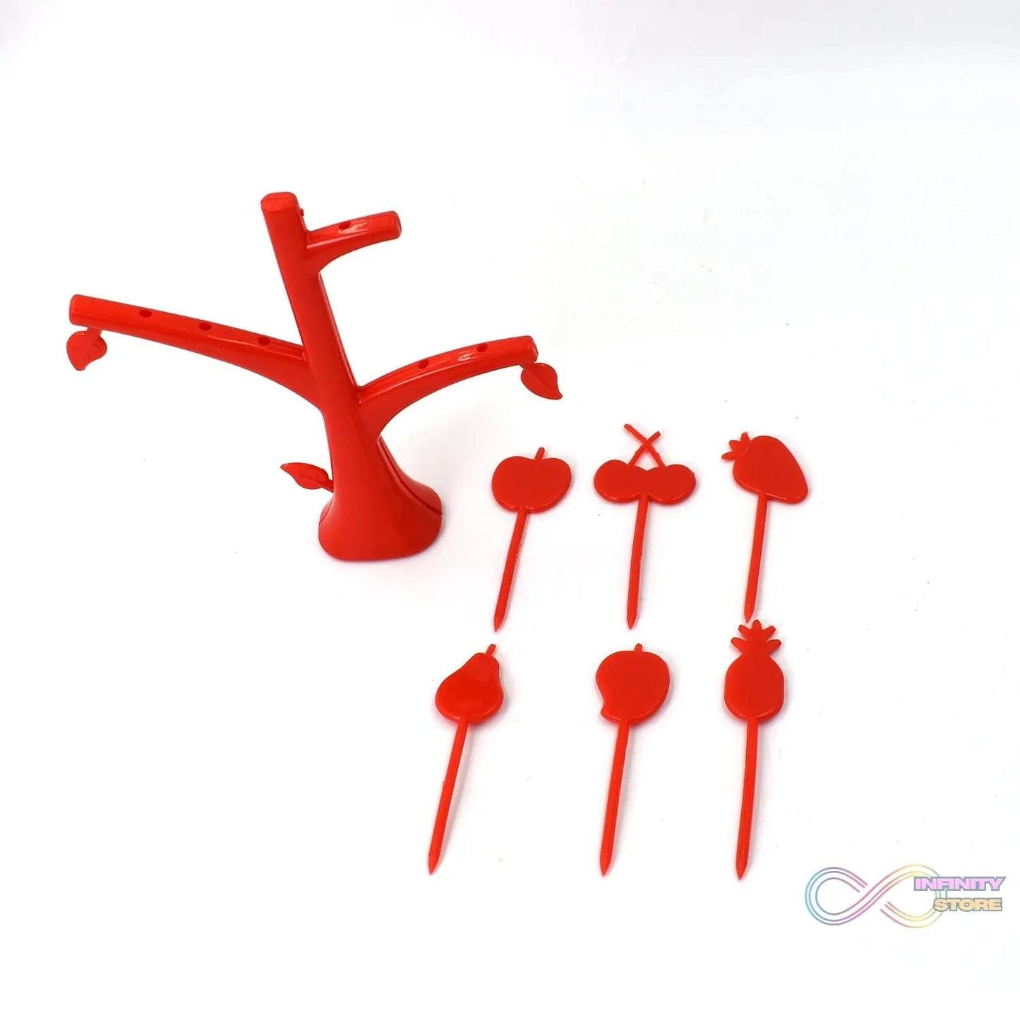 6 Pc Fruit Fork widely used for fruits and vegetable salads while eating them, because of its pointed easy pickup shape and all. - infinityexculsivestore.com