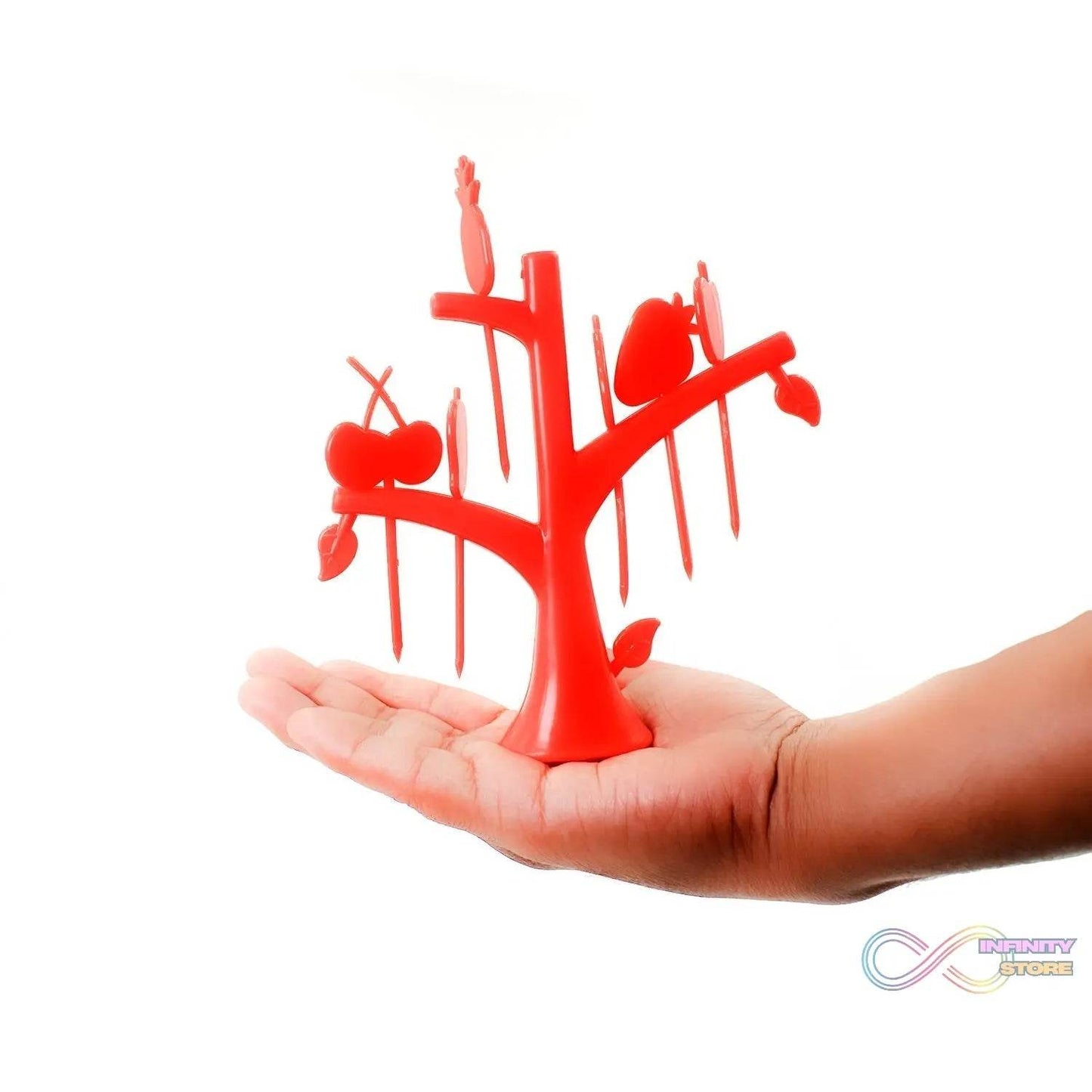 6 Pc Fruit Fork widely used for fruits and vegetable salads while eating them, because of its pointed easy pickup shape and all. - infinityexculsivestore.com