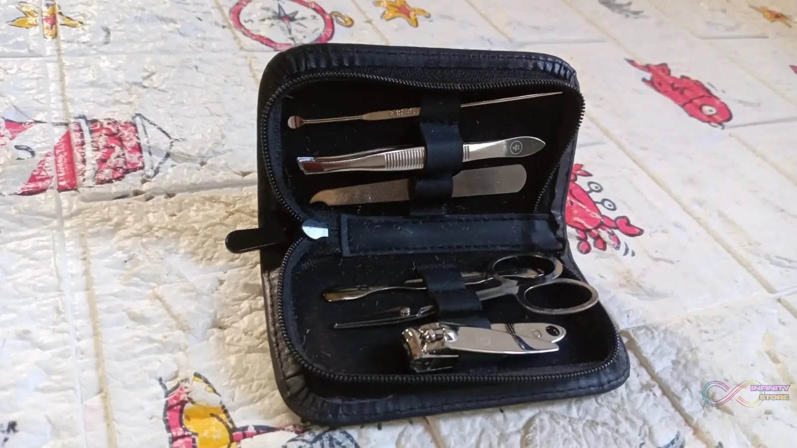6-Piece Nail Clippers Kit with Travel Case: Professional Manicure Set, Stainless Steel - infinityexculsivestore.com