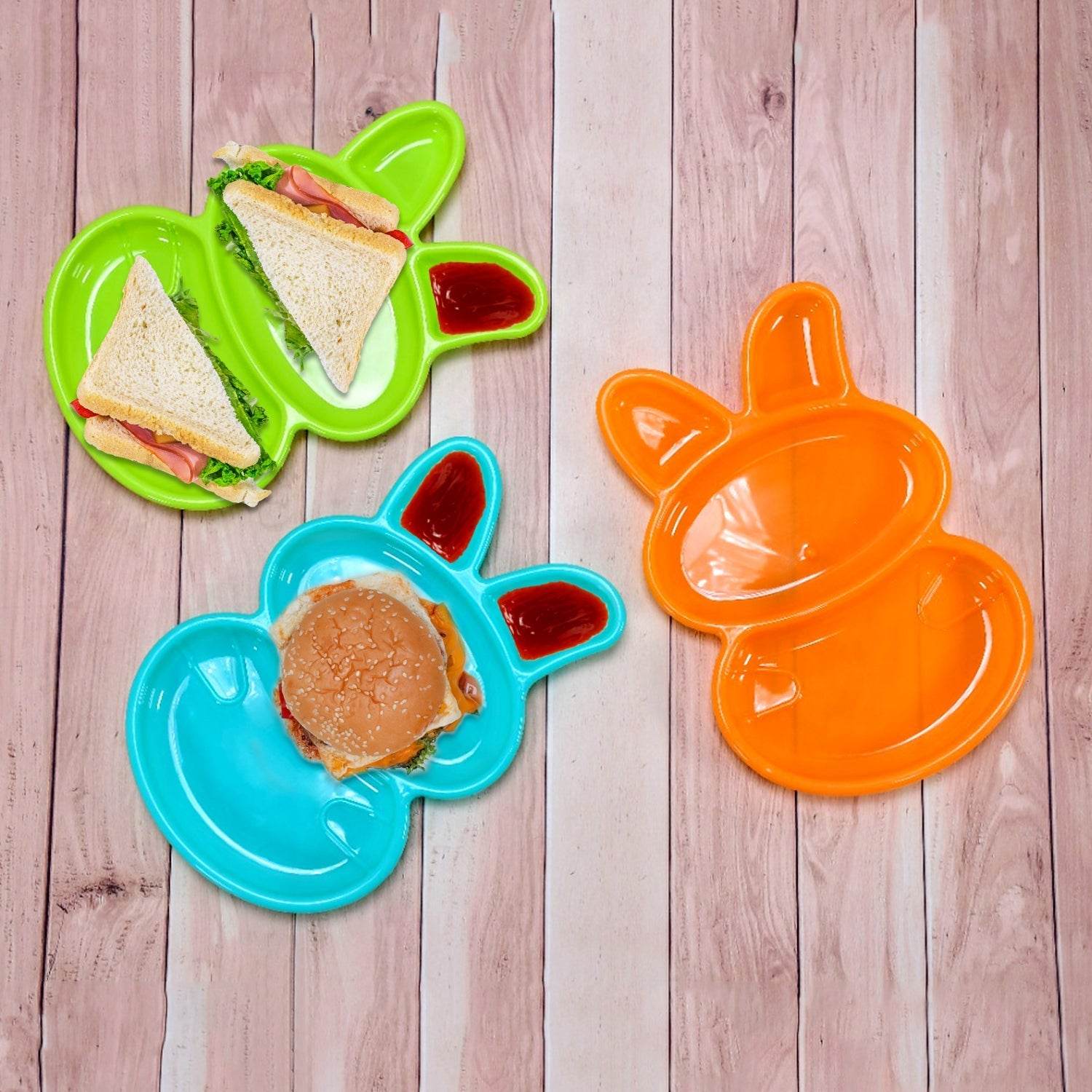 6 - Piece Rabbit Shape Dish Set for Kids (Multicolor) - infinityexculsivestore.com