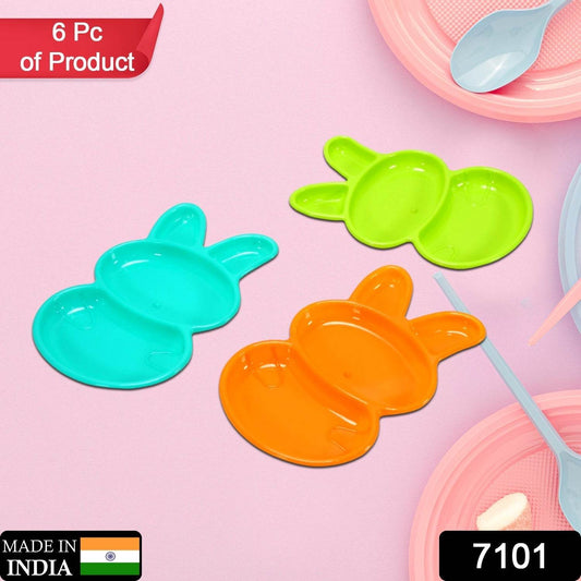 6 - Piece Rabbit Shape Dish Set for Kids (Multicolor) - infinityexculsivestore.com