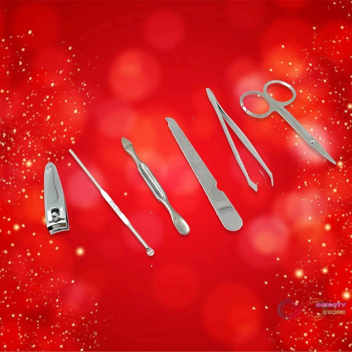 6-in-1 Nail Care Kit: Clippers, Trimmers, Mirror & Travel Case - infinityexculsivestore.com