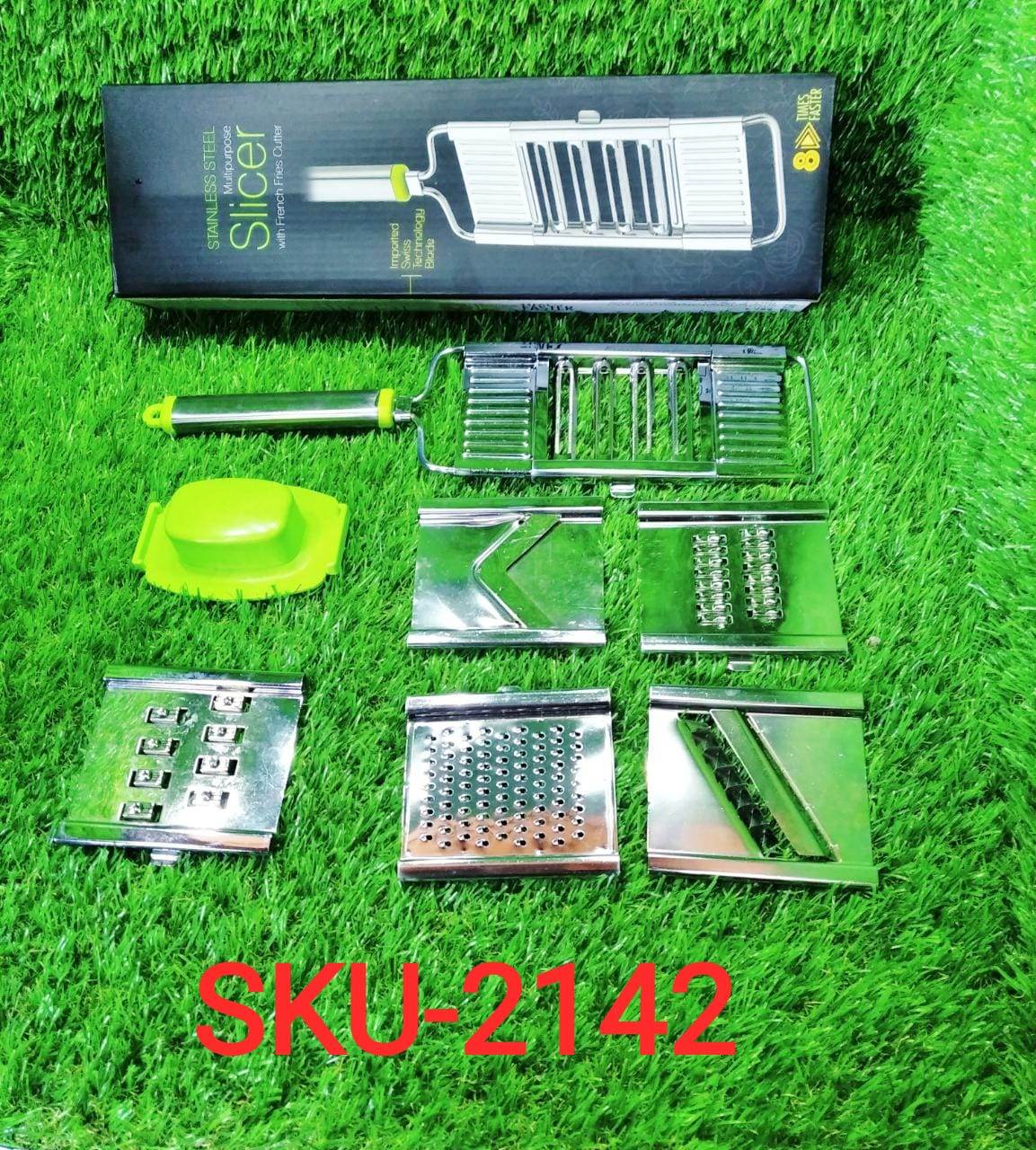 6 in 1 Stainless Steel Kitchen Chips Chopper Cutter Slicer and Grater with Handle - infinityexculsivestore.com