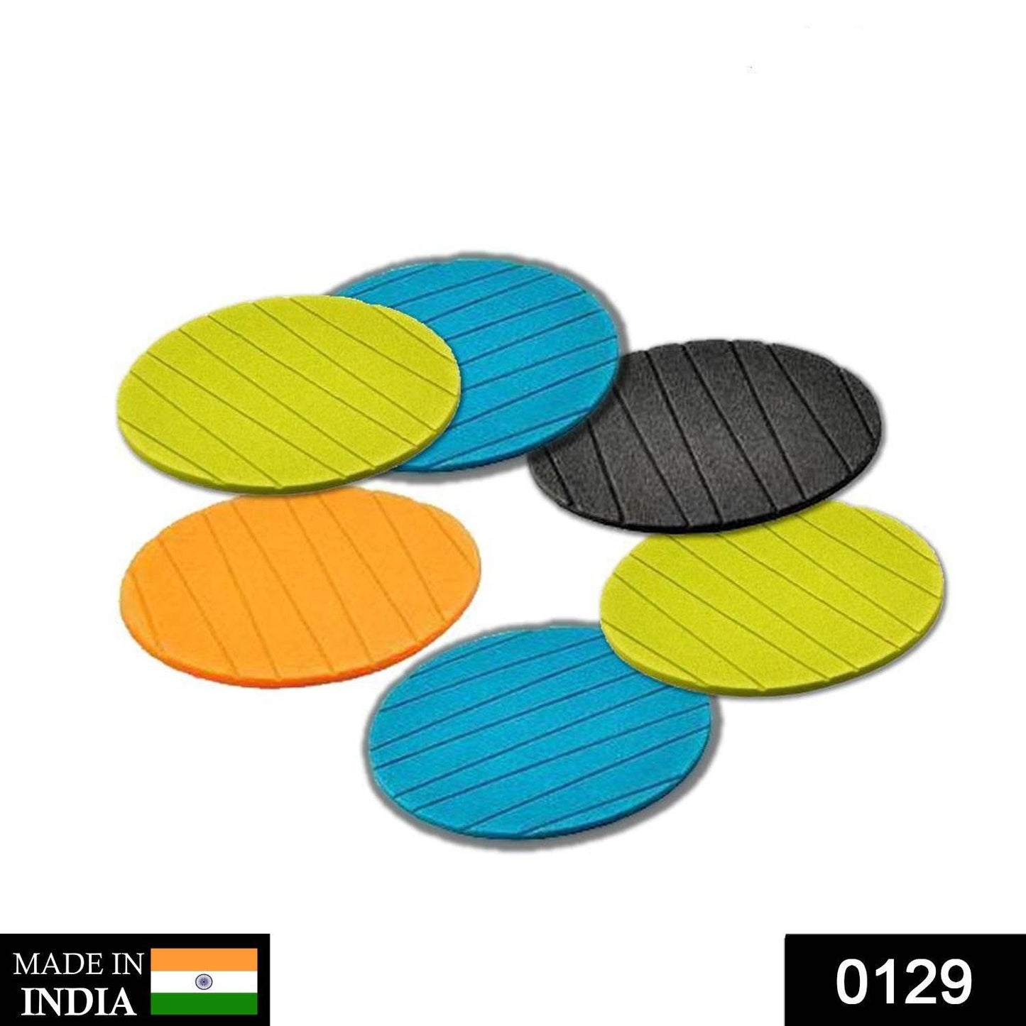 6 pcs Useful Round Shape Plain Silicone Cup Mat Coaster Drinking Tea Coffee Mug Wine Mat for Home - infinityexculsivestore.com