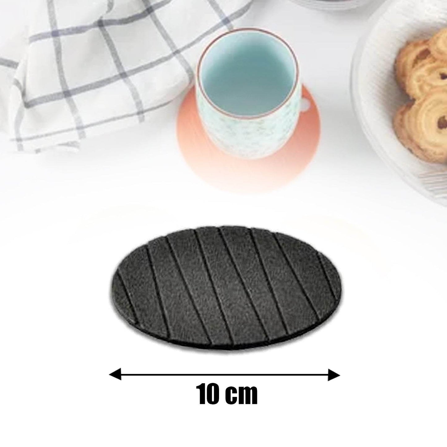 6 pcs Useful Round Shape Plain Silicone Cup Mat Coaster Drinking Tea Coffee Mug Wine Mat for Home - infinityexculsivestore.com