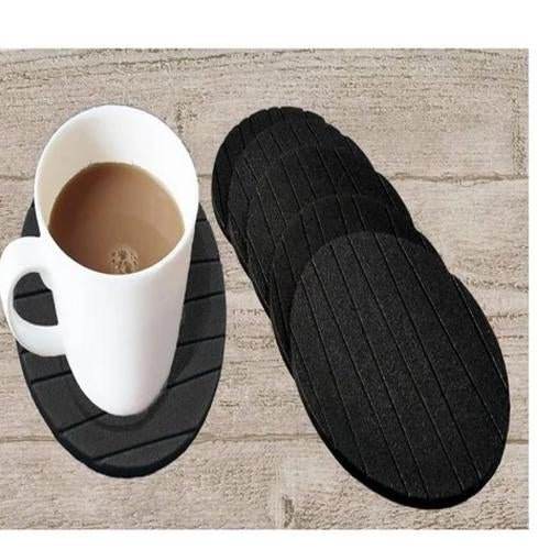 6 pcs Useful Round Shape Plain Silicone Cup Mat Coaster Drinking Tea Coffee Mug Wine Mat for Home - infinityexculsivestore.com