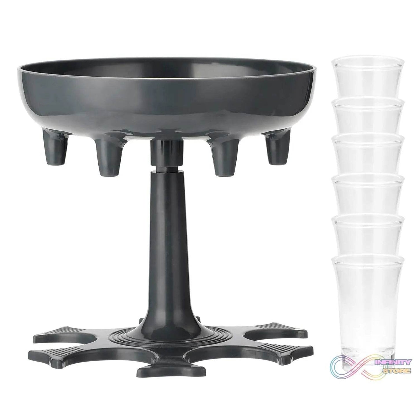 6 shot Win glass dispensers With tray & 6 Pcs Glass - infinityexculsivestore.com