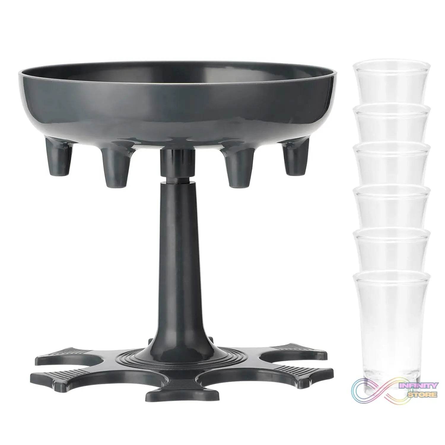 6 shot Win glass dispensers With tray & 6 Pcs Glass - infinityexculsivestore.com